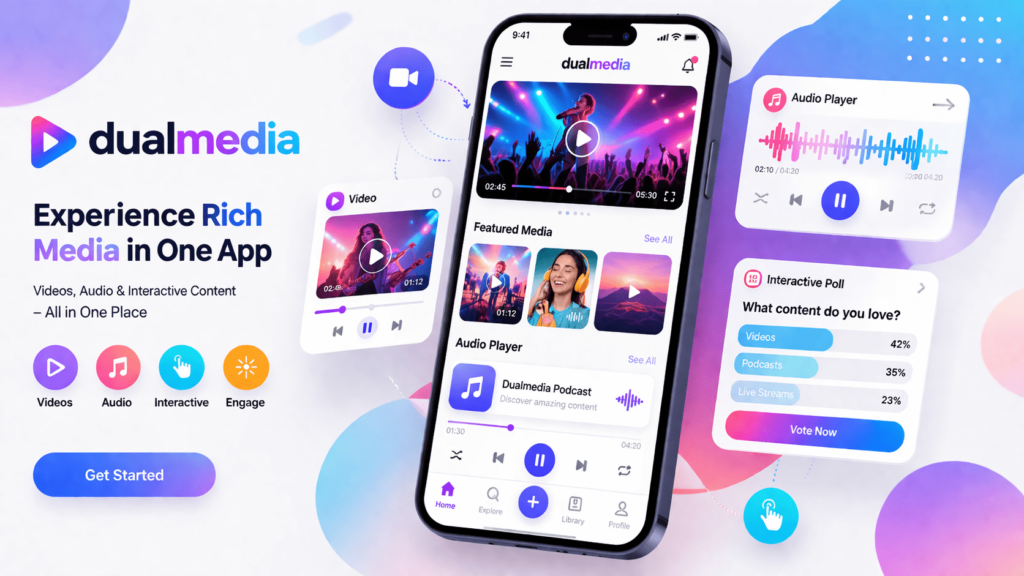 application mobile dualmedia